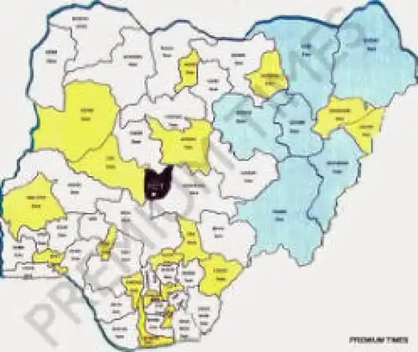 Check Out The Proposed New Map Of Nigeria Showing The New 18 States
